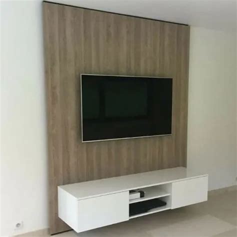 Brown And White Plywood TV Wall Unit For Home At Rs 600 Square Feet In