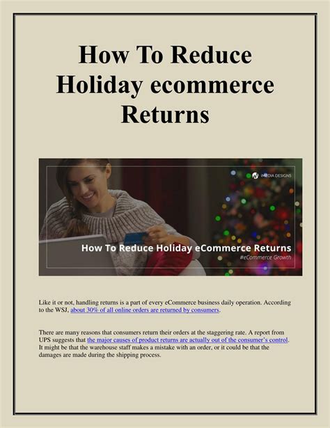 PPT - How To Reduce Holiday eCommerce Returns | imedia designs
