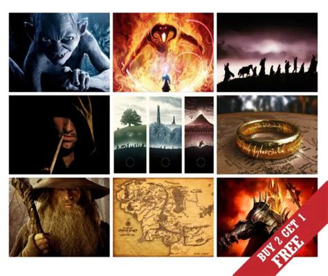 A3 A4 Lord Of The Rings Poster Options Jrr Talkien Home Wall Decor Lotr Print £8 49 Picclick Uk