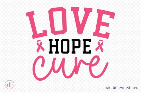 Love Hope Cure Breast Cancer SVG Graphic By CraftlabSVG Creative Fabrica