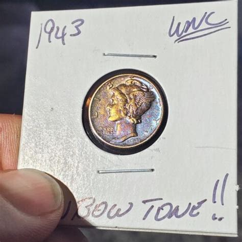 P Mercury Dime Gem Bu Uncirculated Rainbow Toned Ebay