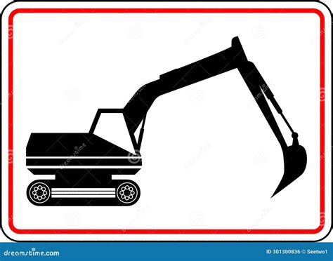 Construction Area Sign Caution Stock Vector - Illustration of police ...