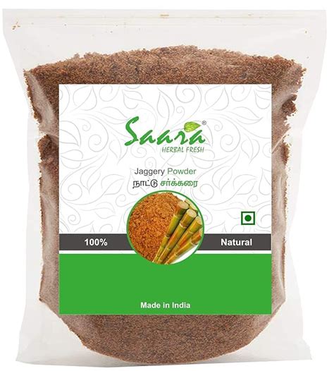 Saara HERBAL FRESH Pure Country Sugar Powder 1Kg Nattu Sakkarai