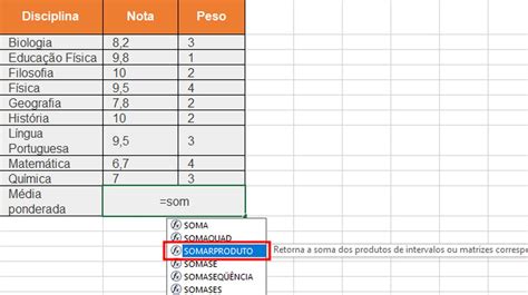 Como Fazer M Dia Ponderada No Excel