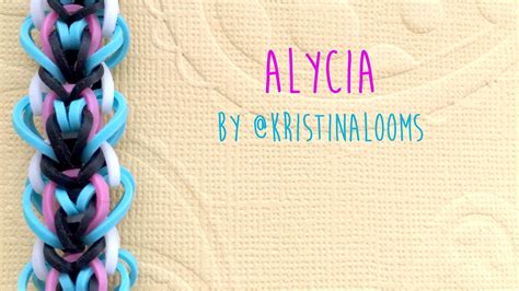 Rainbow Loom Bands Tutorial Alycia Bracelet by @KristinaLooms - YouTube