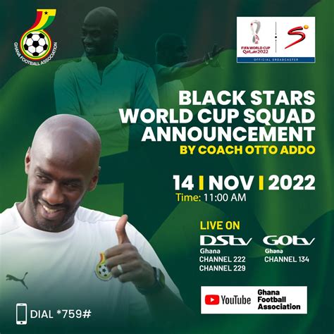 Supersport To Broadcast Live Announcement Of Ghana Squad For Fifa World