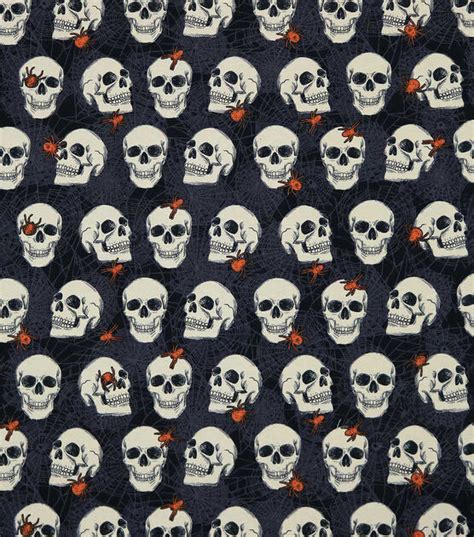 Spiders And Skulls On Black Super Snuggle Flannel Fabric Joann