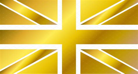 British Flag Gold Vector Graphic Objects Creative Market