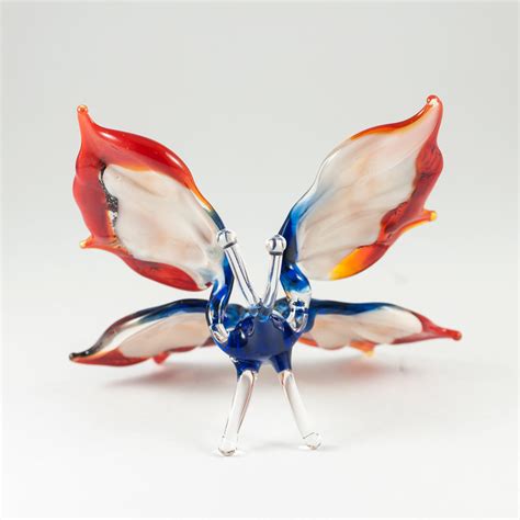 Glass Butterfly Figurine Hand Blown Russian Art Glass