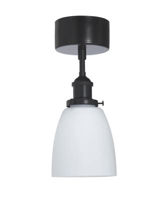 Szklana Lampa Sufitowa Kula Omega Czarna PR Home Casa Bianca