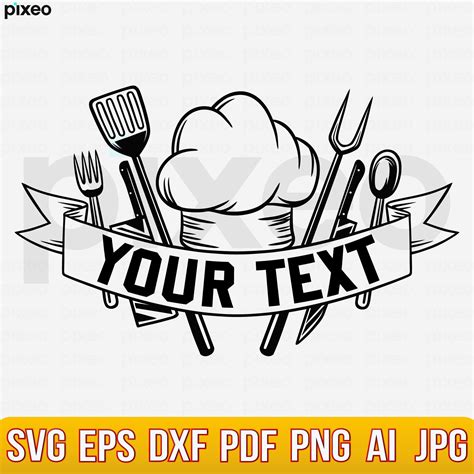 Chef Logo Svg Chef Tools Svg Chef Svg Restaurant Logo Svg Etsy Israel