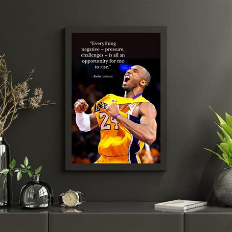 Kobe Bryant Black Mamba Inspirational Quote Poster, LA Lakers Poster ...