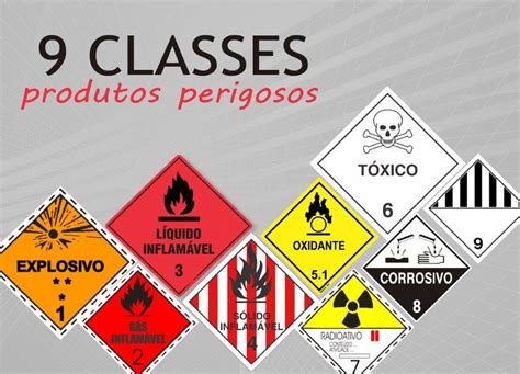 AS 9 CLASSES DE PRODUTOS PERIGOSOS