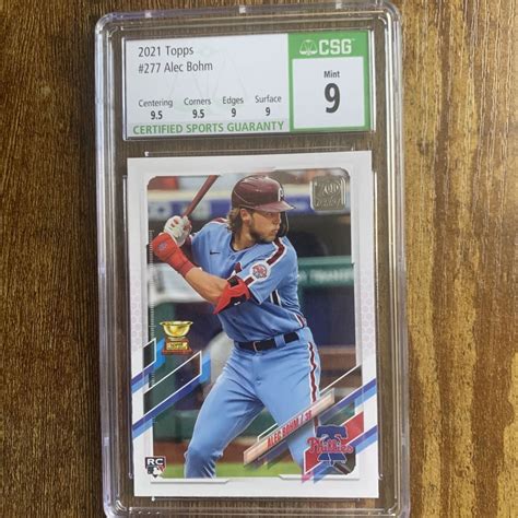 Alec Bohm Topps Rc Csg Philadelphia Phillies