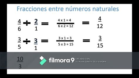 FRACCION ENTRE NÚMERO NATURAL YouTube