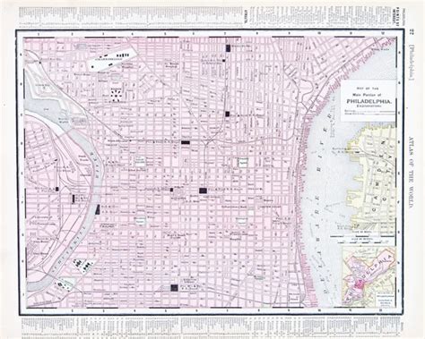 Downtown Philadelphia Map With Landmarks