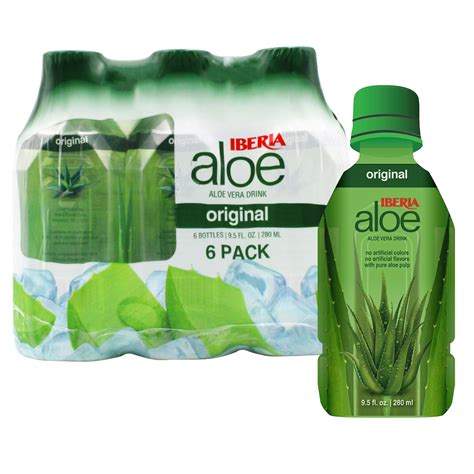 Iberia Aloe Vera Juice Drink With Aloe Pulp Original 9 5 Fl Oz Pack