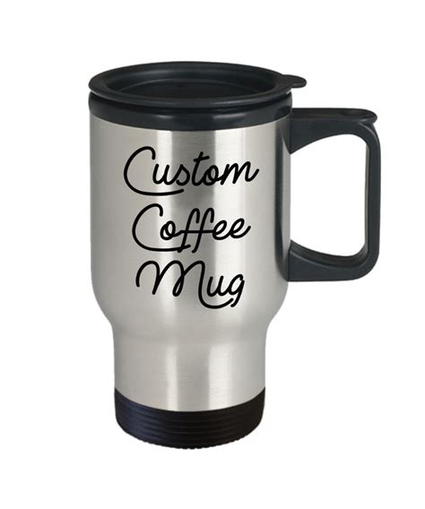 Personalized Insulated Coffee Mug With Handle Discount Logo Custom Stainless Steel Metallic