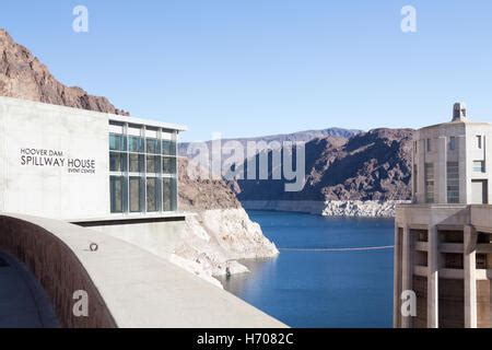 Hoover Dam Spillway House Event Center And Intake Towers On The Nevada