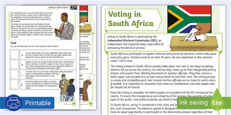 Voting In South Africa Lehrer Gemacht Twinkl