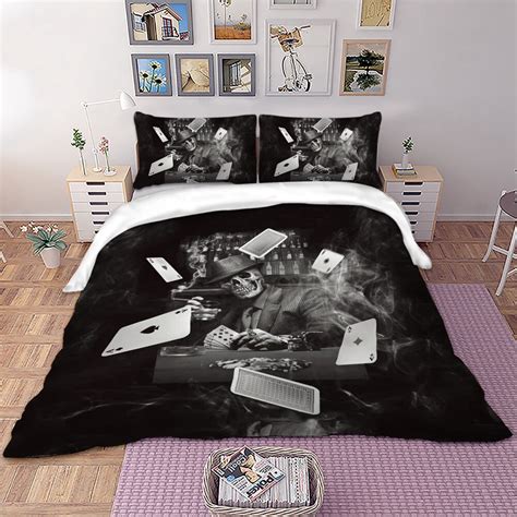 Housse De Couette T Te De Mort Fruno Taies D Oreiller Skull