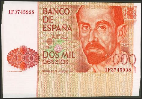 Spain 13 X 2000 Pesetas 1980 Consecutives Pick 159 Catawiki