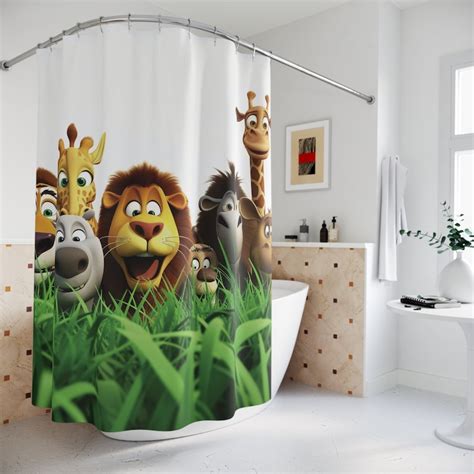 Cartoon Shower Curtain Etsy