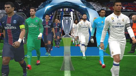 Uefa Champions League Final Real Madrid Vs Paris Saint Germain Pes 2017 Gameplay Youtube