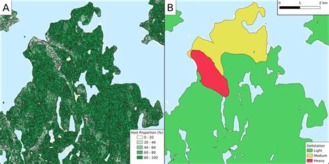 Examples Of Data Used For Forest Composition A And Defoliation B