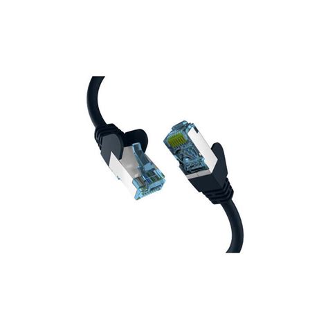 C Ble R Seau Efb Rj45 Avec C Ble Rohcable Cat7 Noir 0 5m Leroy Merlin