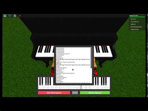 Among Us Roblox Piano Sheet