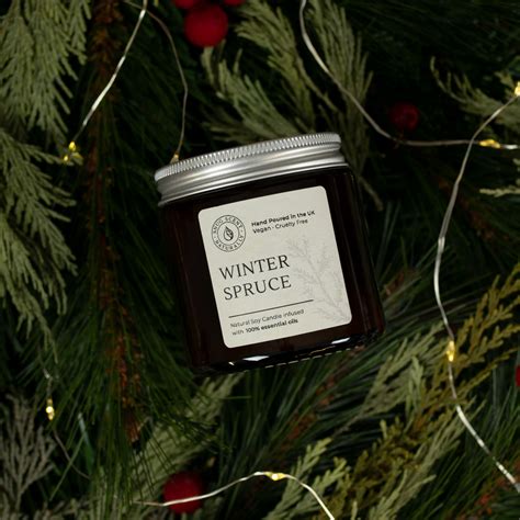 Winter Spruce Natural Soy Candle Pine Cedar Snug Scent