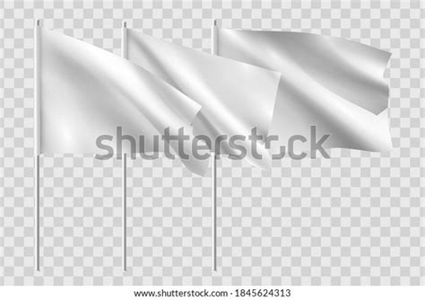 White Clean Horizontal Waving Template Flag Stock Vector Royalty Free