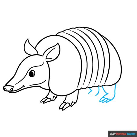 How To Draw An Armadillo Really Easy Drawing Tutorial