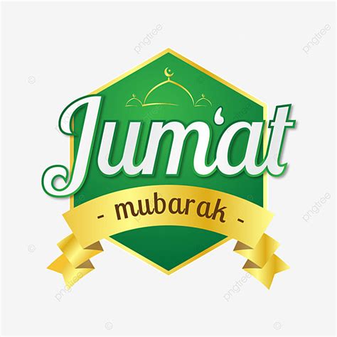 Kreasi Jumat Mubarak Dengan Latar Hijau Dan Emas, Jumat, Islamismo ...