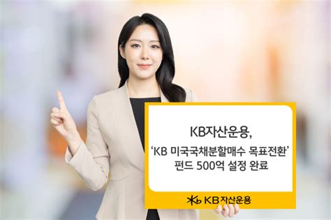 Kb자산운용 ‘kb 미국 국채 분할매수 목표전환 펀드 500억 설정