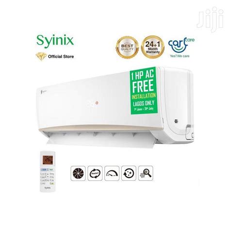 Syinix ACS12FM Split Air Conditioner With R410 Gas 1 5HP White