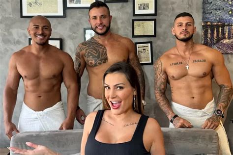 Andressa Urach dá detalhes sobre cena de sexo três homens Melhor