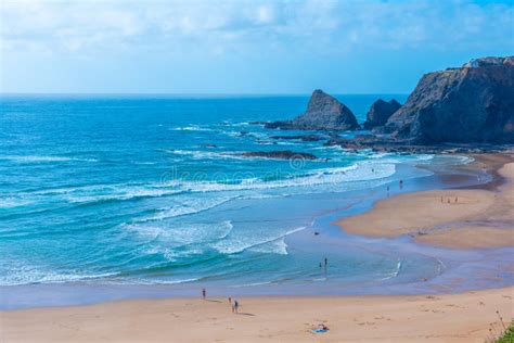 View Of Praia De Odeceixe In Portugal Stock Photo Image Of Seixe