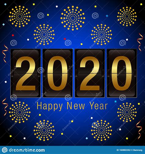 New Year Background. New Year Countdown Timer. Vector Illustration ...