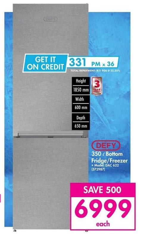 Defy L Bottom Fridge Freezer Offer At Makro