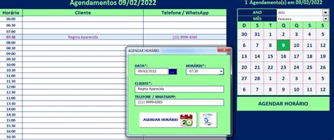 Planilha De Agendamento De Clientes Loja Excel Easy