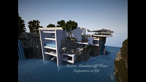 Mineraft Modern Mountaincliff House 1 Inspiration Wwjr Youtube