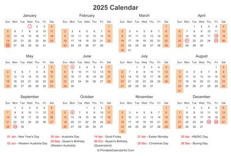 January 2025 Holidays Australia Dates Tasha Fredelia