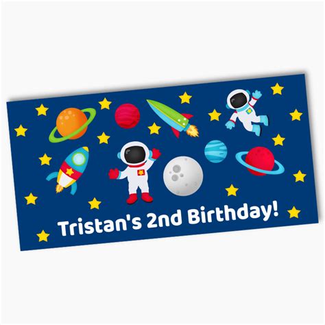 Personalised Outer Space Party Banners Printed And Posted Katie J