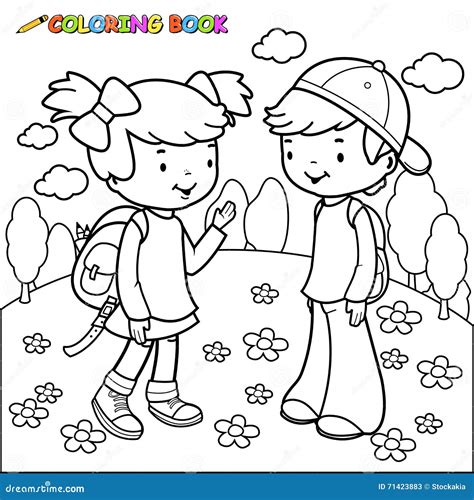 Coloriage De Garcon Et De Fille Des Milliers De Coloriage Imprimable