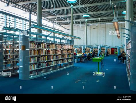 Interior of Burton Barr Central Library in downtown Phoenix, Arizona ...