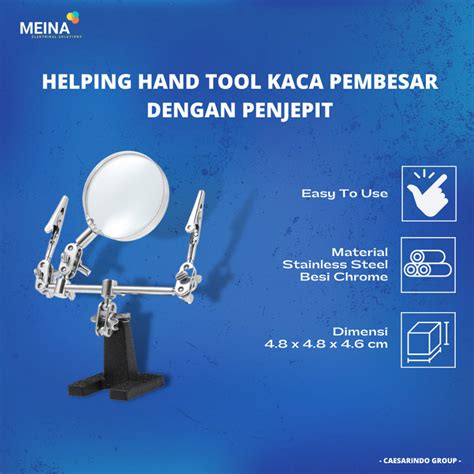 Jual Penjepit Pcb Dengan Kaca Pembesar Soldering Kit Helping Hand Tools