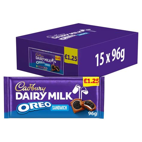 Cadbury Dairy Milk Oreo Sandwich Chocolate Bar £125 Pmp 96g Bb