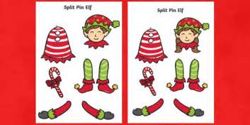 Split Pin Elf Activity Teacher Made